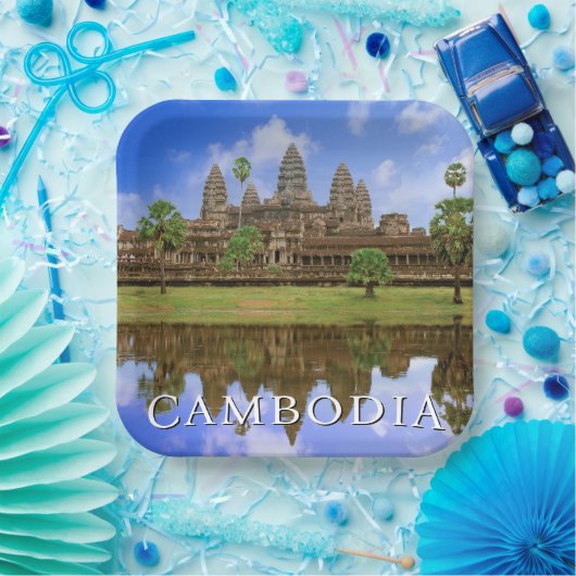 Angkor Wat-tempel | Kampuchea, Cambodja Papieren Bordje (Feest)