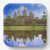Angkor Wat-tempel | Kampuchea, Cambodja Papieren Bordje (Voorkant)