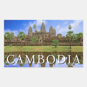 Angkor Wat Tempel Kampuchea, Cambodja Rechthoekige Sticker