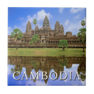 Angkor Wat Tempel   Kampuchea, Cambodja Tegeltje