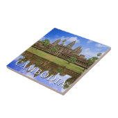Angkor Wat-tempel | Kampuchea, Cambodja Tegeltje (Zijkant)