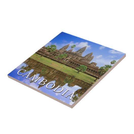 Angkor Wat-tempel | Kampuchea, Cambodja Tegeltje (Zijkant)