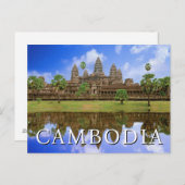 Angkor Wat Tempel | Kampuchea, Cambodja | Verjaard Briefkaart (Voorkant / Achterkant)