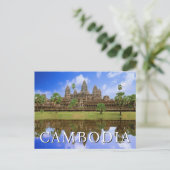 Angkor Wat Tempel | Kampuchea, Cambodja | Verjaard Briefkaart (Staand voorkant)
