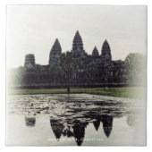 Angkor Wat Temple Cambodia Ceramic Tile Tegeltje (Voorkant)