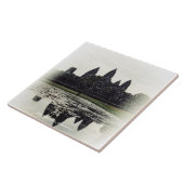 Angkor Wat Temple Cambodia Ceramic Tile Tegeltje (Zijkant)