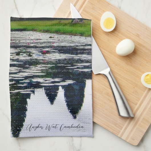 Angkor Wat Temple Reflections (Cambodja) Theedoek (Quarter Fold)