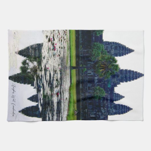 Angkor Wat Temple Reflections (Cambodja) Theedoek (Horizontaal)