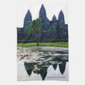 Angkor Wat Temple Reflections (Cambodja) Theedoek (Verticaal)