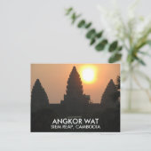 Angkor Wat Temple Sunrise Siem Reap Cambodja Asia Briefkaart (Staand voorkant)