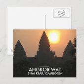 Angkor Wat Temple Sunrise Siem Reap Cambodja Asia Briefkaart (Voorkant / Achterkant)