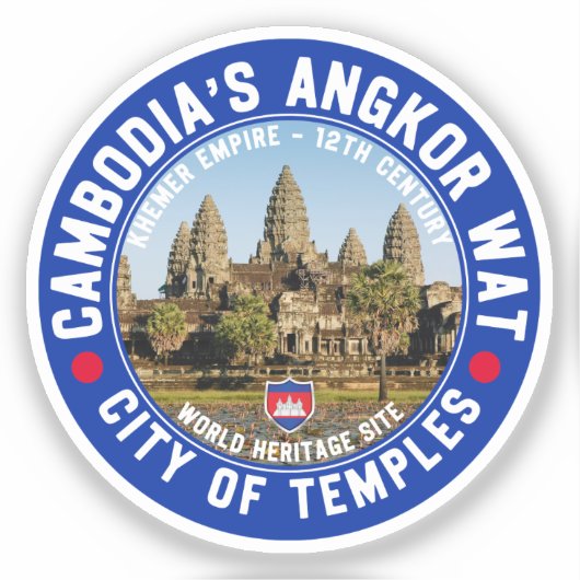 Angkor Wat Temples - Cambodia Sticker (Voorkant)