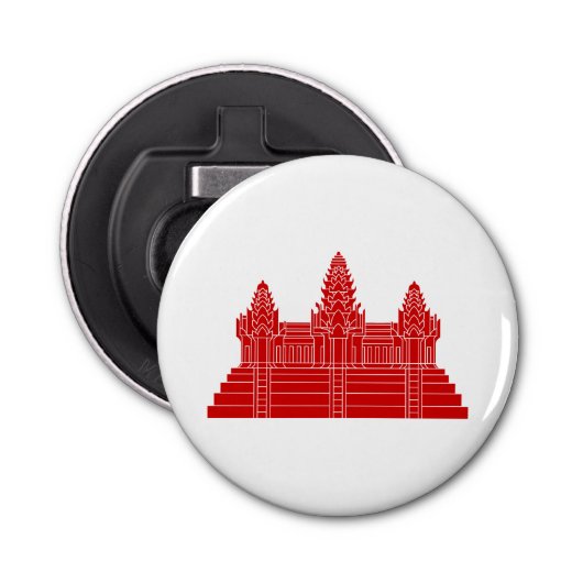 Angkor Wat Ver.2.0. Khmer Temple Button Flesopener (Voorkant)