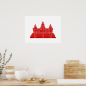 Angkor Wat Ver.2.0. Khmer Temple Poster (Keuken)