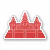 Angkor Wat Ver.2.0. Khmer Temple Sticker (Voorkant)