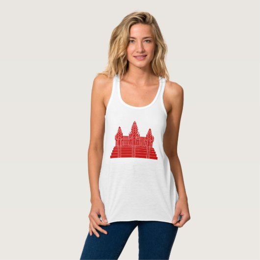 Angkor Wat Ver.2.0. Khmer Temple Tanktop (Volledige Voorkant)