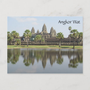 angkor wat weerspiegeld briefkaart