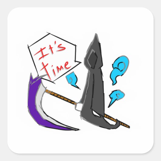 ANGLE OF DEATH  VIERKANTE STICKER (Voorkant)