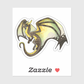 Angled AroAce Pride Dragon Sticker
