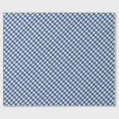 Angled Blue en White Gingham Cadeaupapier (Vlak)