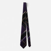 Angled Elegance - negro, morado, burdeos intenso Stropdas (Voorkant)
