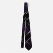 Angled Elegance - negro, morado, burdeos intenso Stropdas (Achterkant)