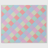 Angled Gingham Patchwork Cadeaupapier (Vlak)