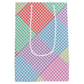 Angled Gingham Patchwork Medium Cadeauzakje (Achterkant)