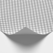 Angled Grey en White Gingham Cadeaupapier (Hoek)