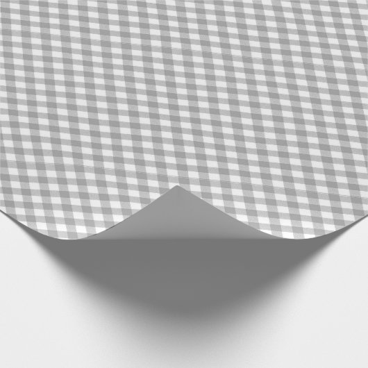 Angled Grey en White Gingham Cadeaupapier (Hoek)