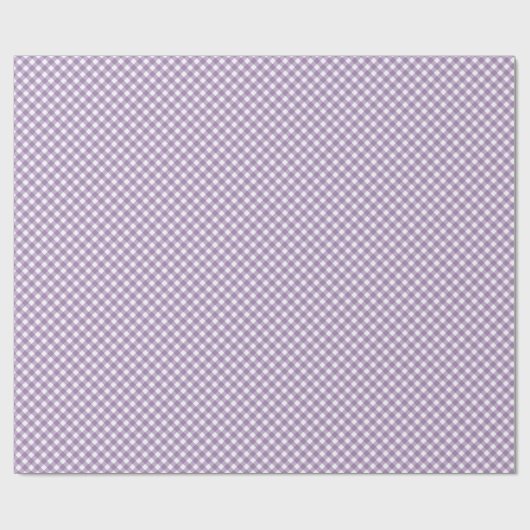 Angled Lavendel en White Gingham Cadeaupapier (Vlak)