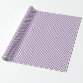 Angled Lavendel en White Gingham Cadeaupapier (Uitgerold)