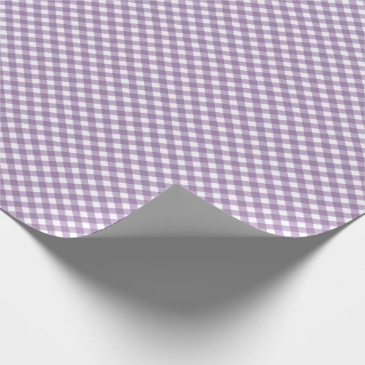 Angled Lavendel en White Gingham Cadeaupapier (Hoek)