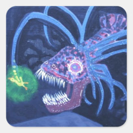 Angler2. Vierkante Sticker