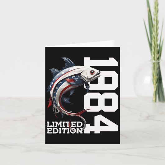 Angler 41st Birthday Gevist Limited Edition 1984 Kaart (Voorkant)