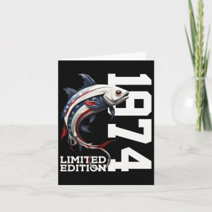 Angler 51st Birthday Gevist Limited Edition 1974 Kaart