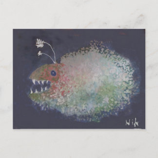 Angler Fish? Of een blok met tanden? Briefkaart