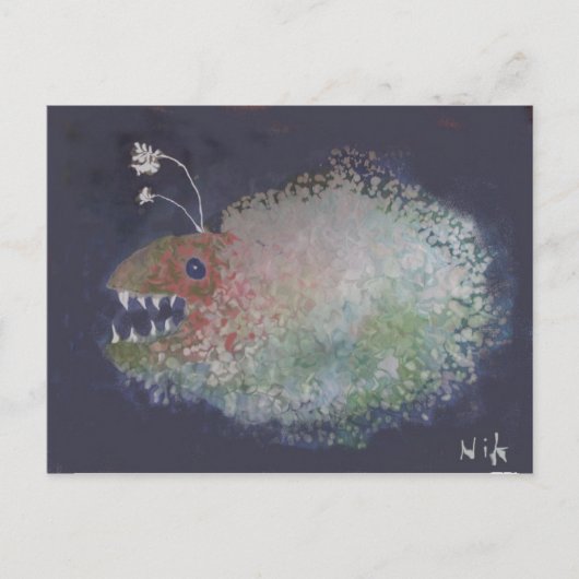 Angler Fish? Of een blok met tanden? Briefkaart (Voorkant)