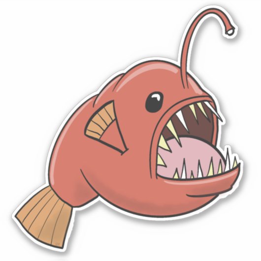 Angler Fish Sticker (Voorkant)