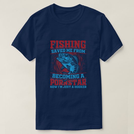 Angler Funny gezegde over de visserij op mannen en T-shirt (Design voorkant)
