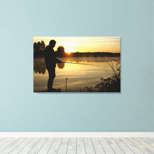 Angler Goedemorgen Canvas Afdruk (Insitu (Houten vloer))