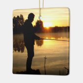 Angler Goedemorgen Keramisch Ornament (Links)