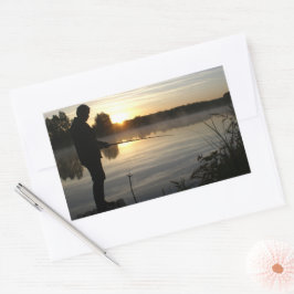 Angler Goedemorgen Rechthoekige Sticker