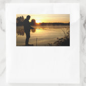 Angler Goedemorgen Rechthoekige Sticker (Tas)