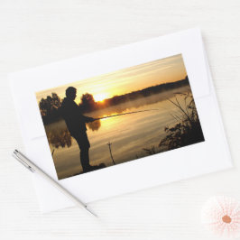 Angler Goedemorgen Rechthoekige Sticker