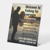 Angler Goedemorgen Reclamebord Met Voetstuk (Voorkant)