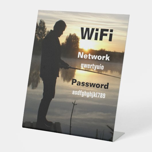 Angler Goedemorgen Reclamebord Met Voetstuk (Voorkant)