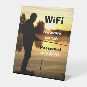 Angler Goedemorgen Reclamebord Met Voetstuk