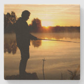 Angler Goedemorgen Stenen Onderzetter (Voorkant)