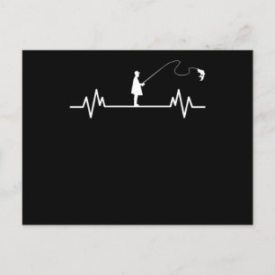 Angler Heartbeat Vist Fish Funny Vist Gift Briefkaart